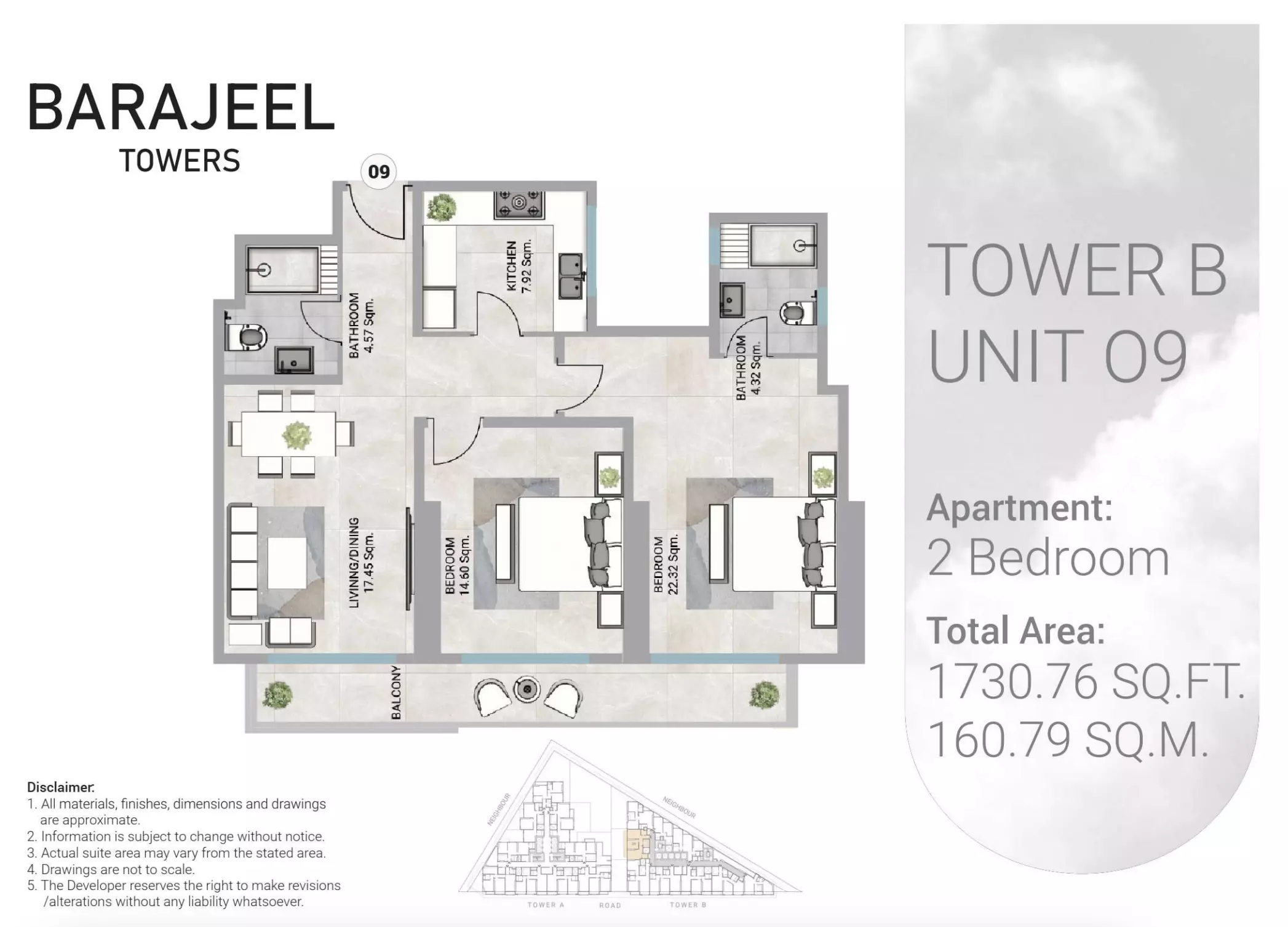 Barajeel Towers - Type 09-Tower B Floor Plan
