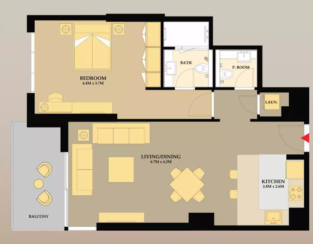 صورة مخطط ارضية الوحدة