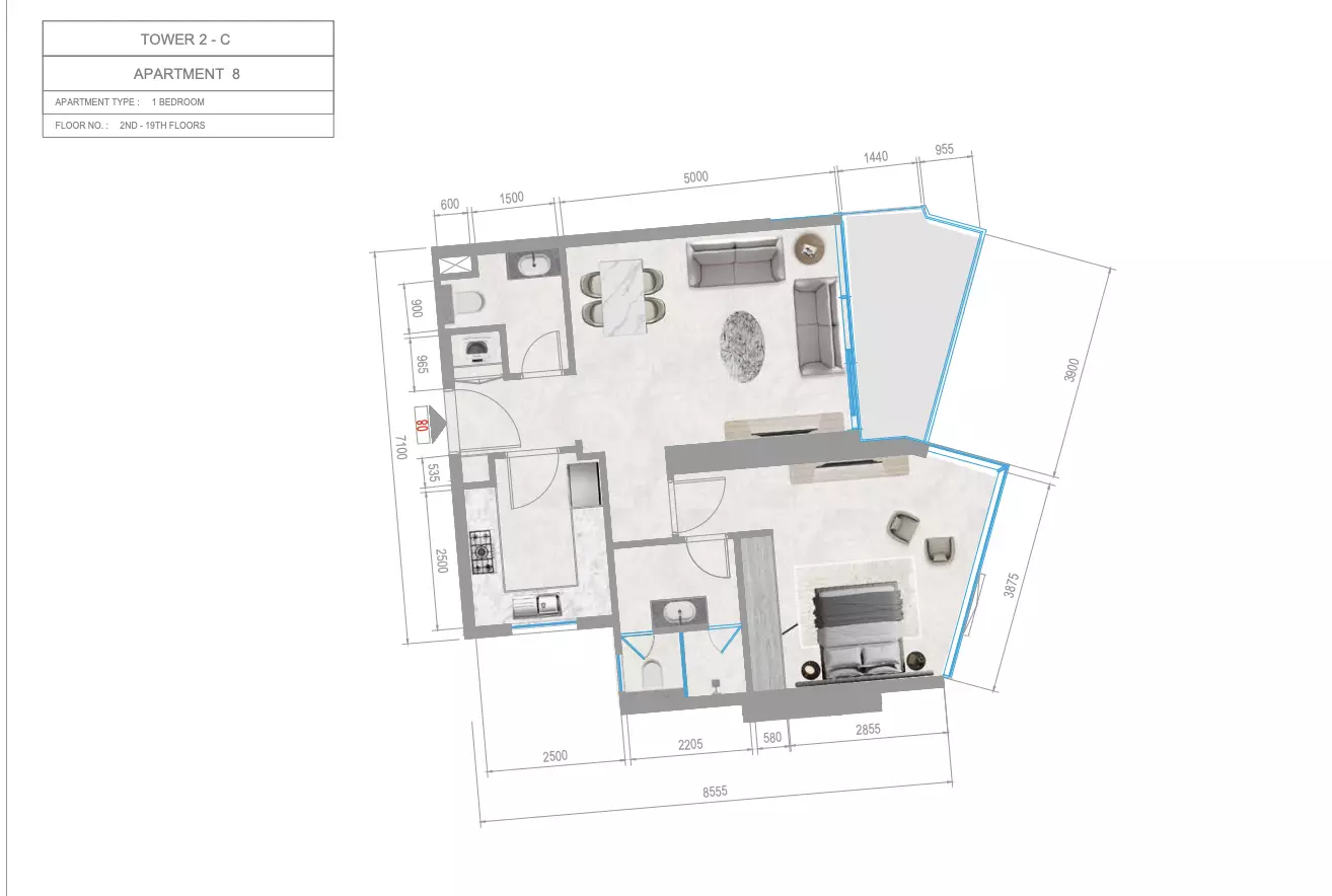 Orchid Towers Phase 1 - Type 5-Tower C Floor Plan