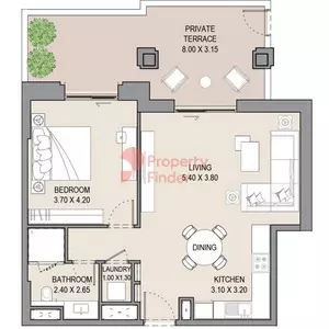 Asayel Type A1 Level G, 1 bed