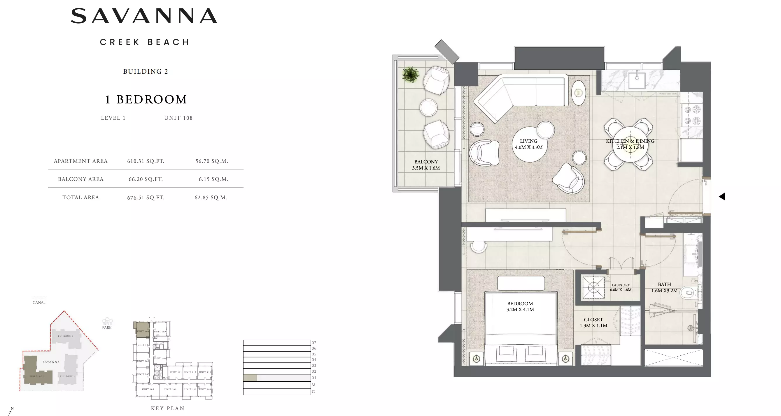 Savanna Level 1 - Unit 108, 1 bed