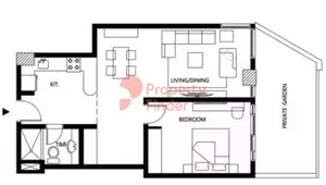 Binghatti Galaxy Tower B Type 5, 1 bed