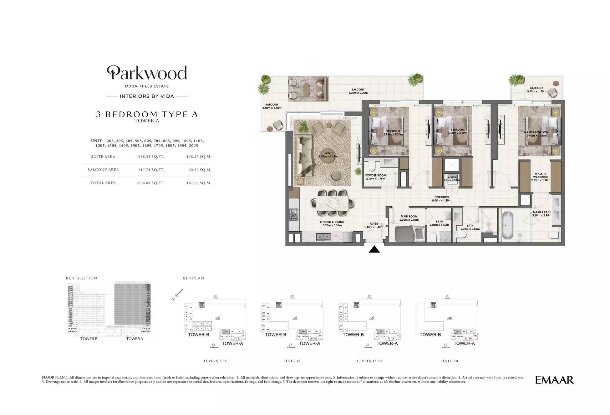 Parkwood Type A-Tower A, 3 beds