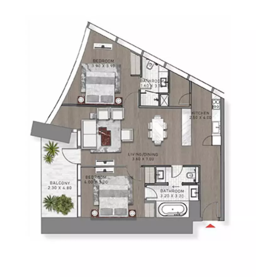 Safa Two Type 31, 2 beds