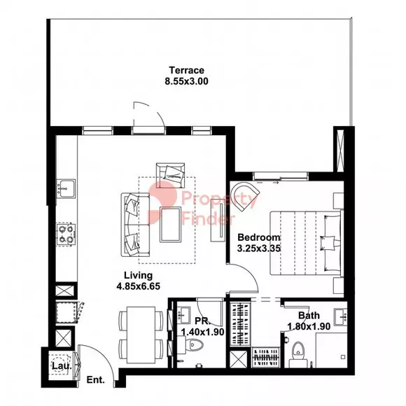Midtown Noor Type-C1 Level-1 Building 4, 1 bed