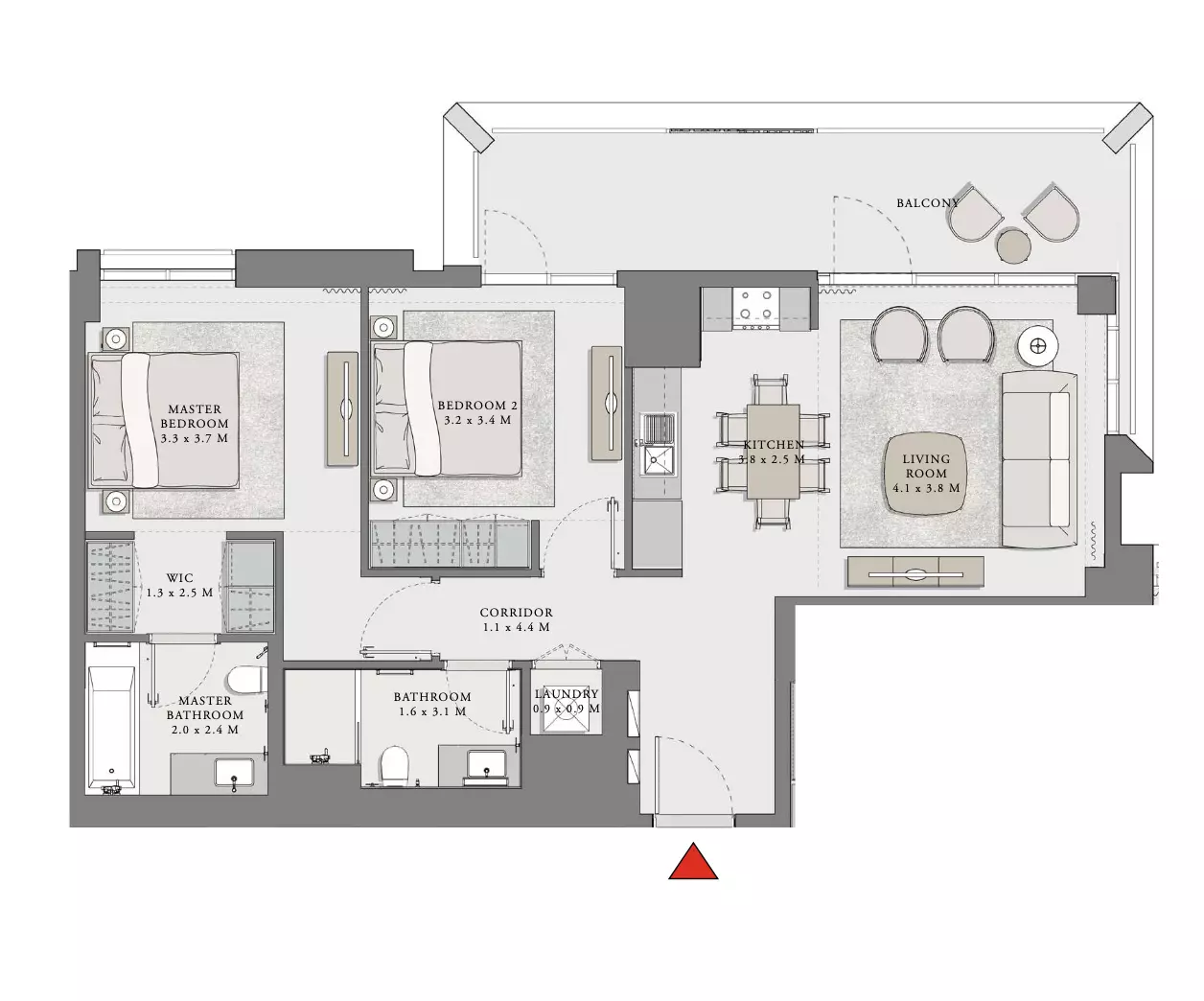 Creek Beach Lotus Unit 06, Level 02-07 Building 4, 2 beds