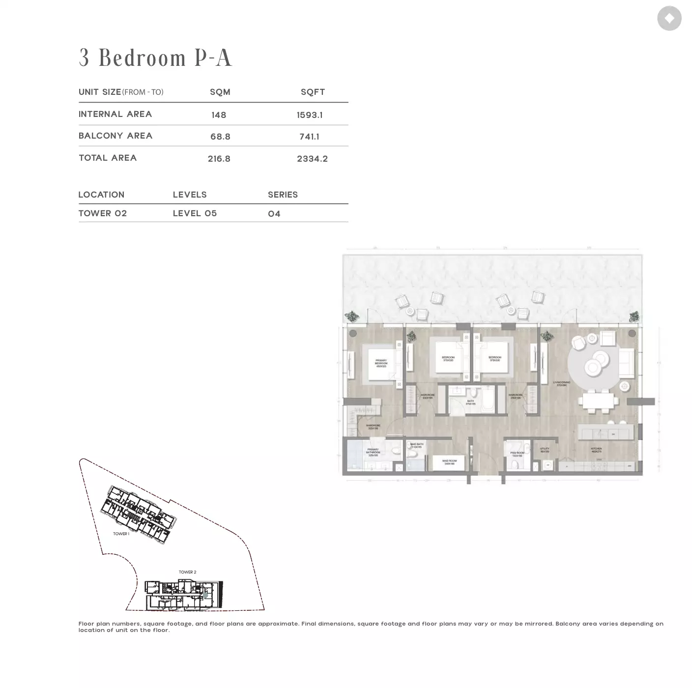 Skai Type P-A, 3 beds