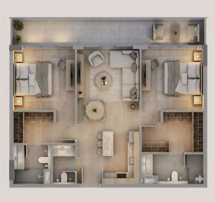 صورة مخطط ارضية الوحدة