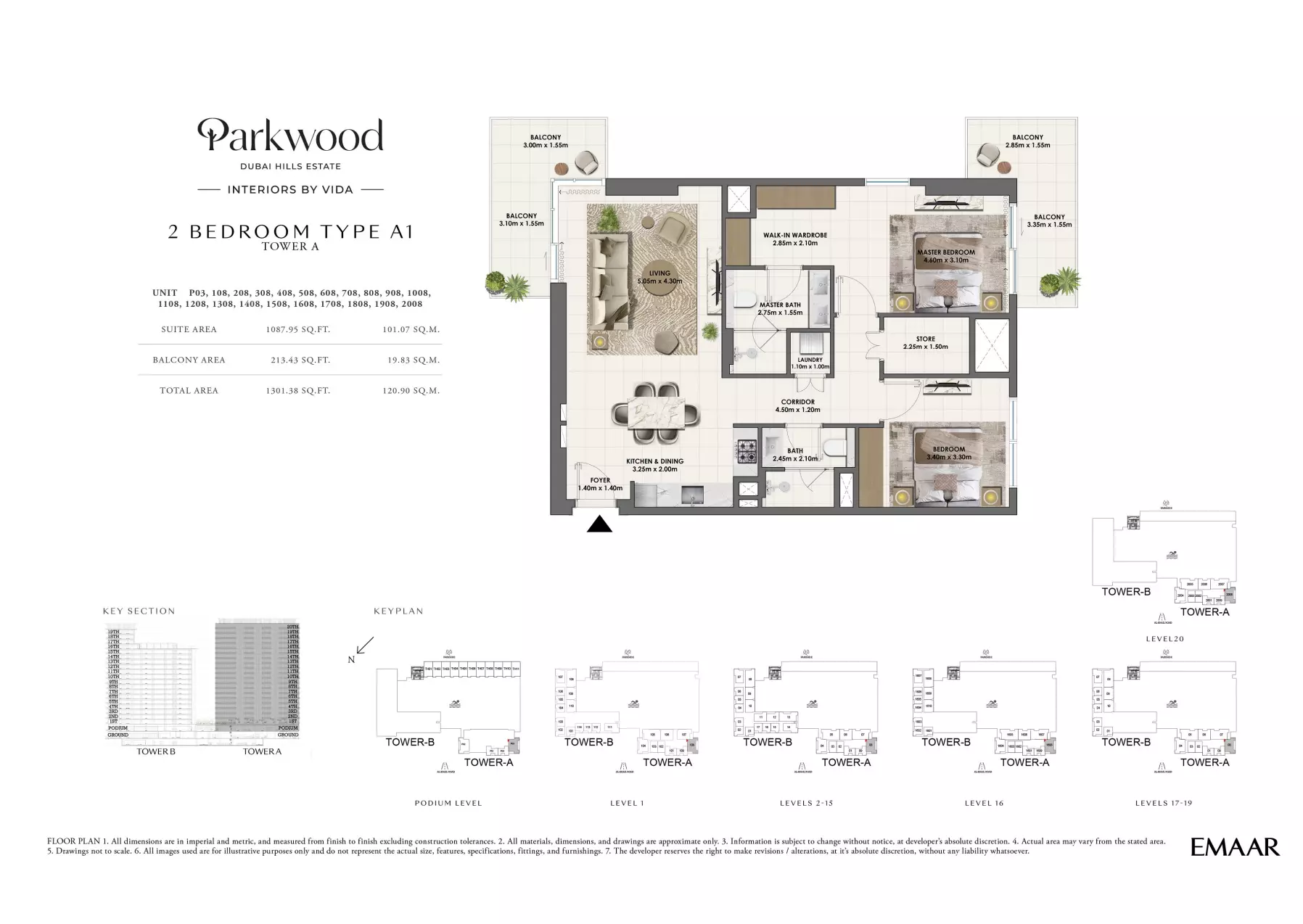Parkwood Type A1-Tower A, 2 beds