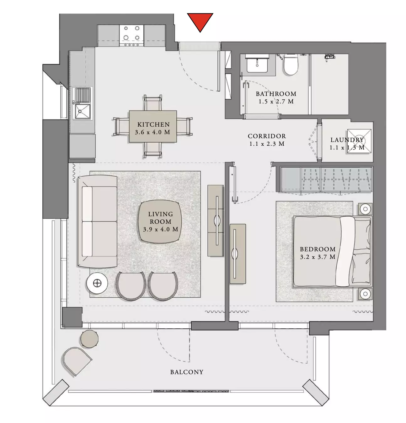Creek Beach Lotus Unit 02, Level 02-07 Building 4, 1 bed