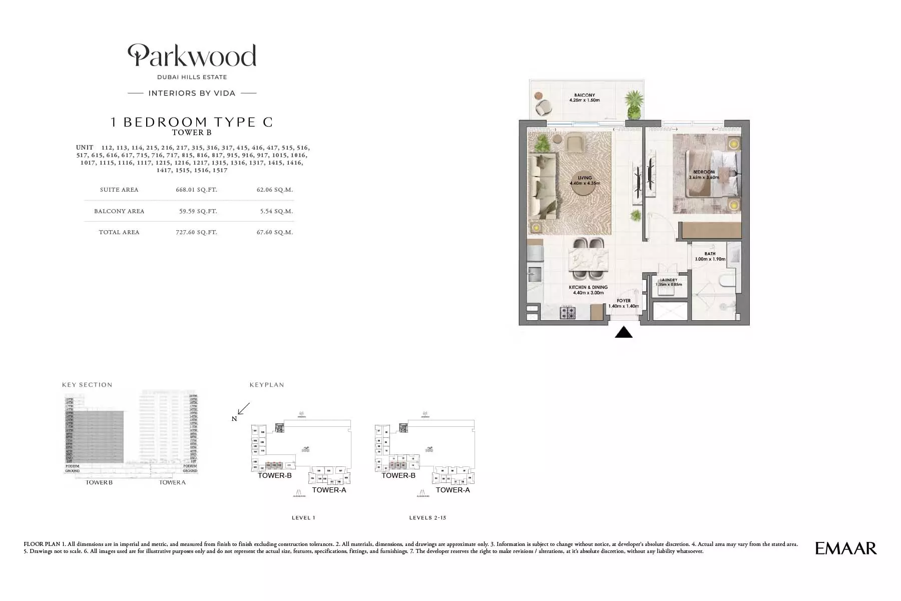 Parkwood — 1BR floor plan