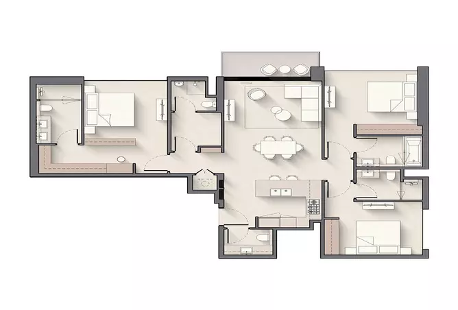Windsor House Ii — 3BR floor plan