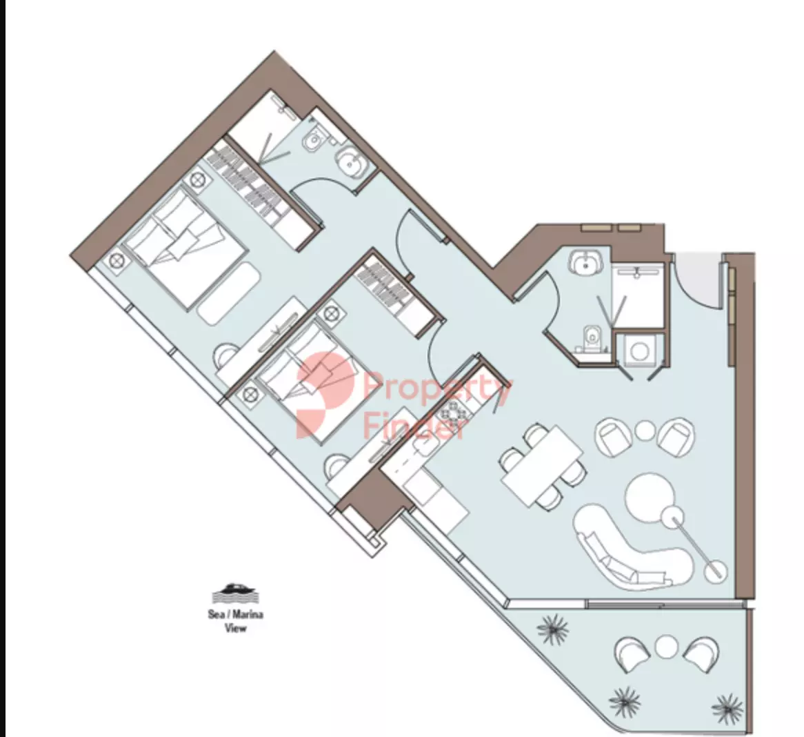 Nautica By Select Group — 2BR floor plan