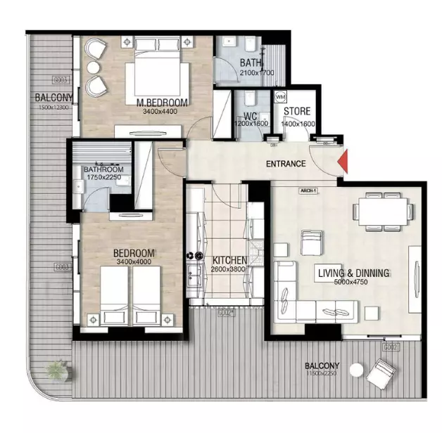 Unit floor plan image