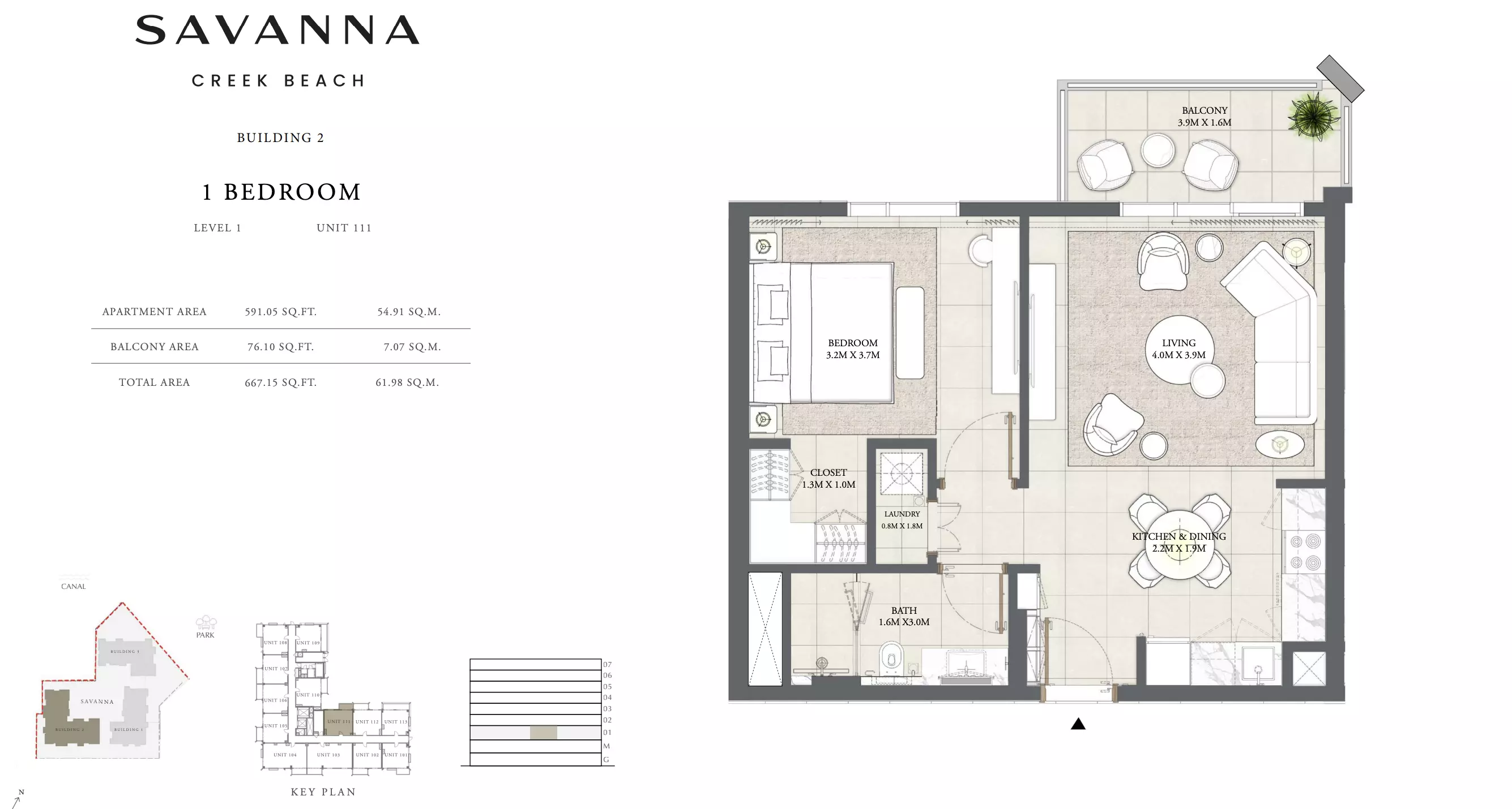 Savanna Level 1 - Unit 111, 1 bed