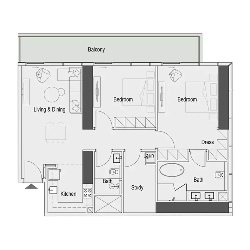Unit floor plan image