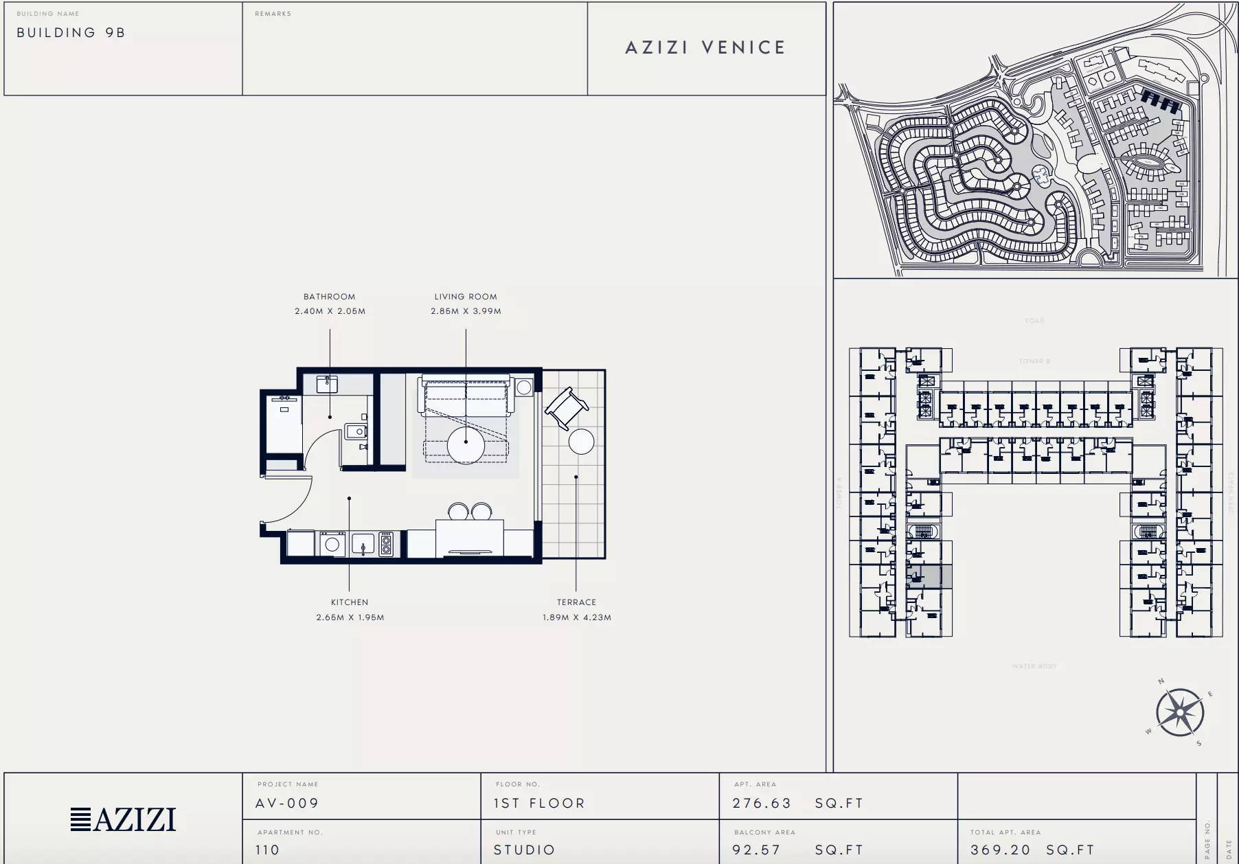 Azizi Venice 9 Type 110-Building B, studio