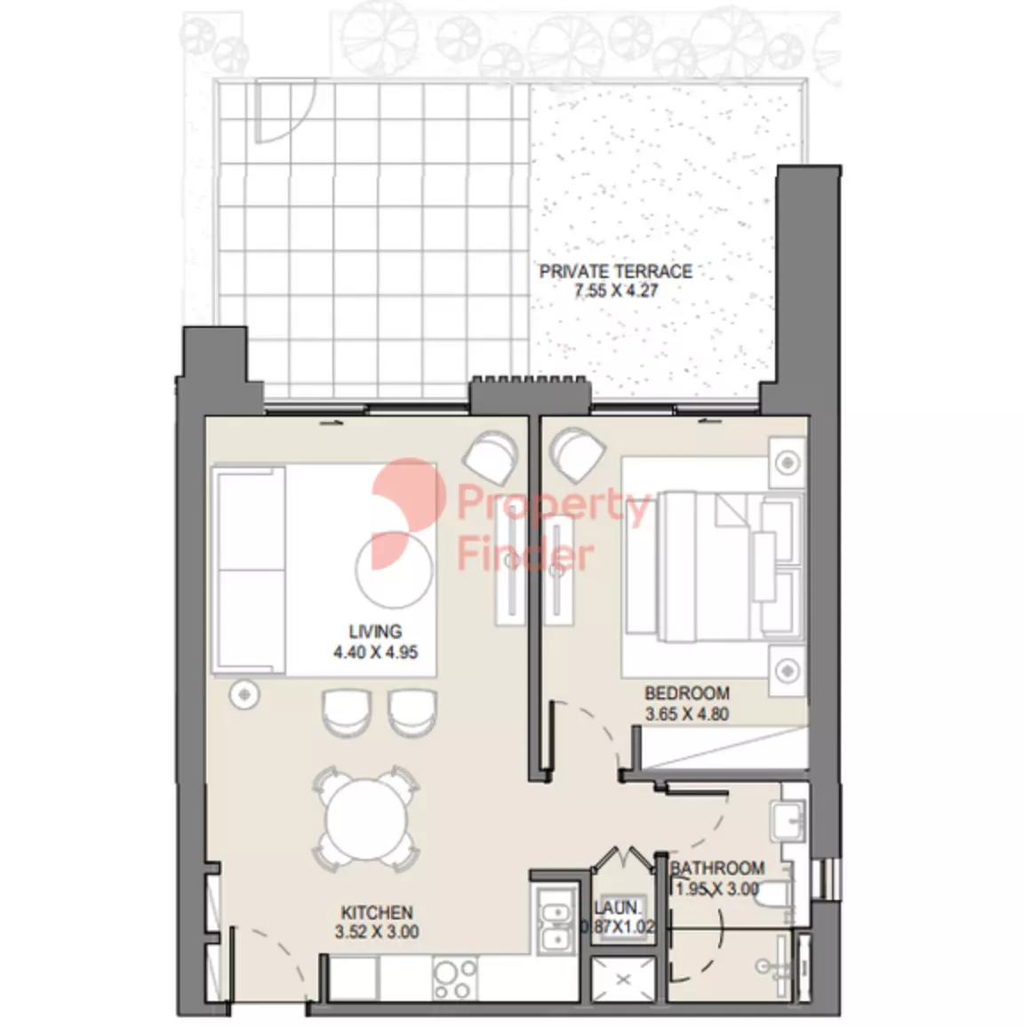 Jomana B4-Type B Level ground, 1 bed
