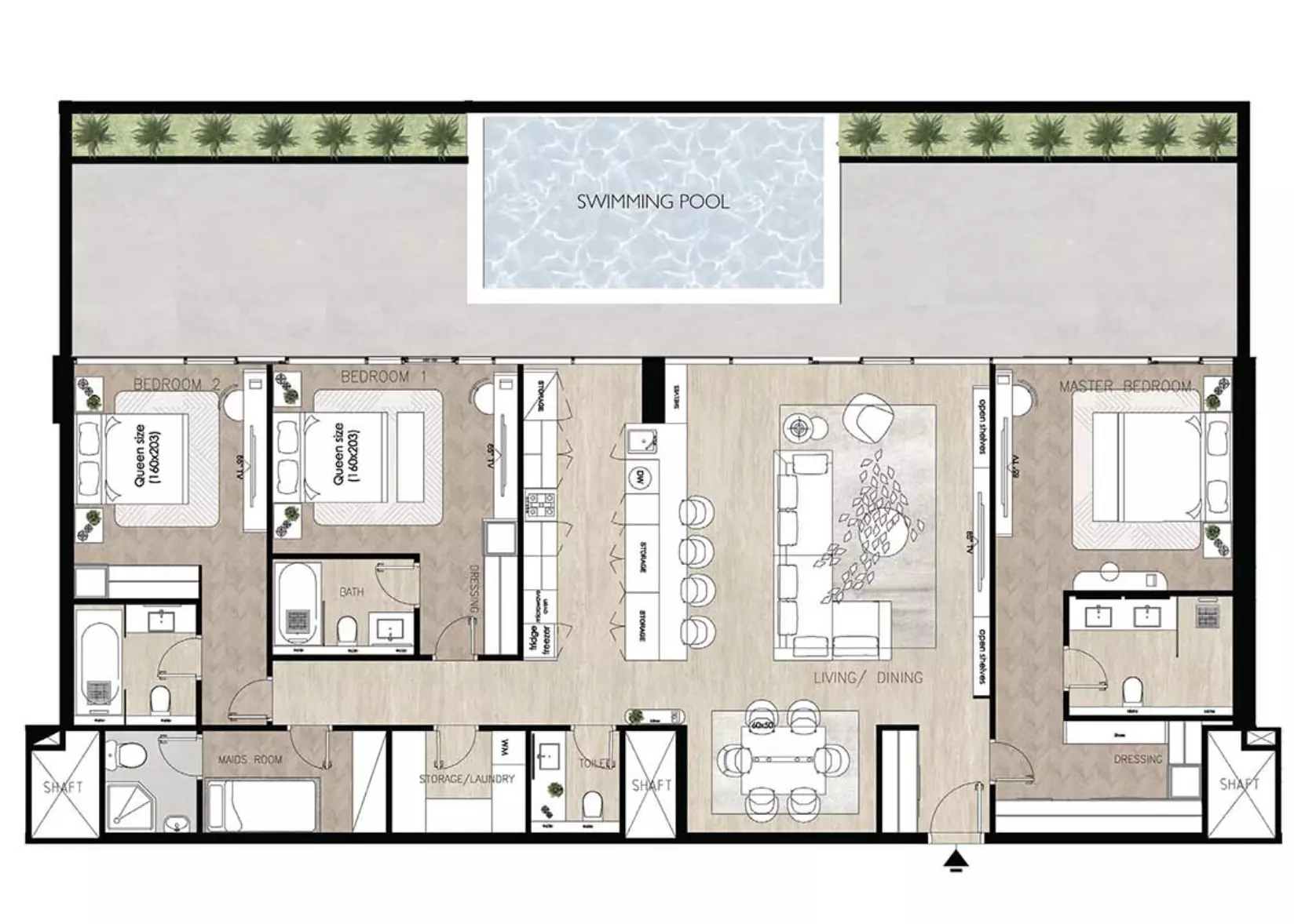 صورة مخطط ارضية الوحدة