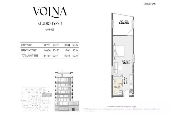 Volna By Kasco — Studio floor plan