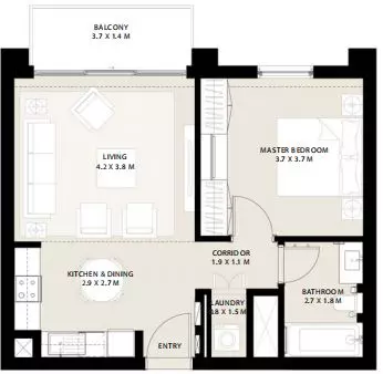 Park Field Type 1.3, 1 bed