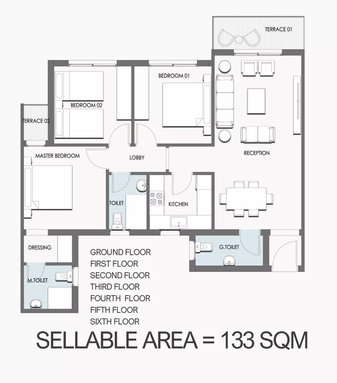 صورة مخطط ارضية الوحدة