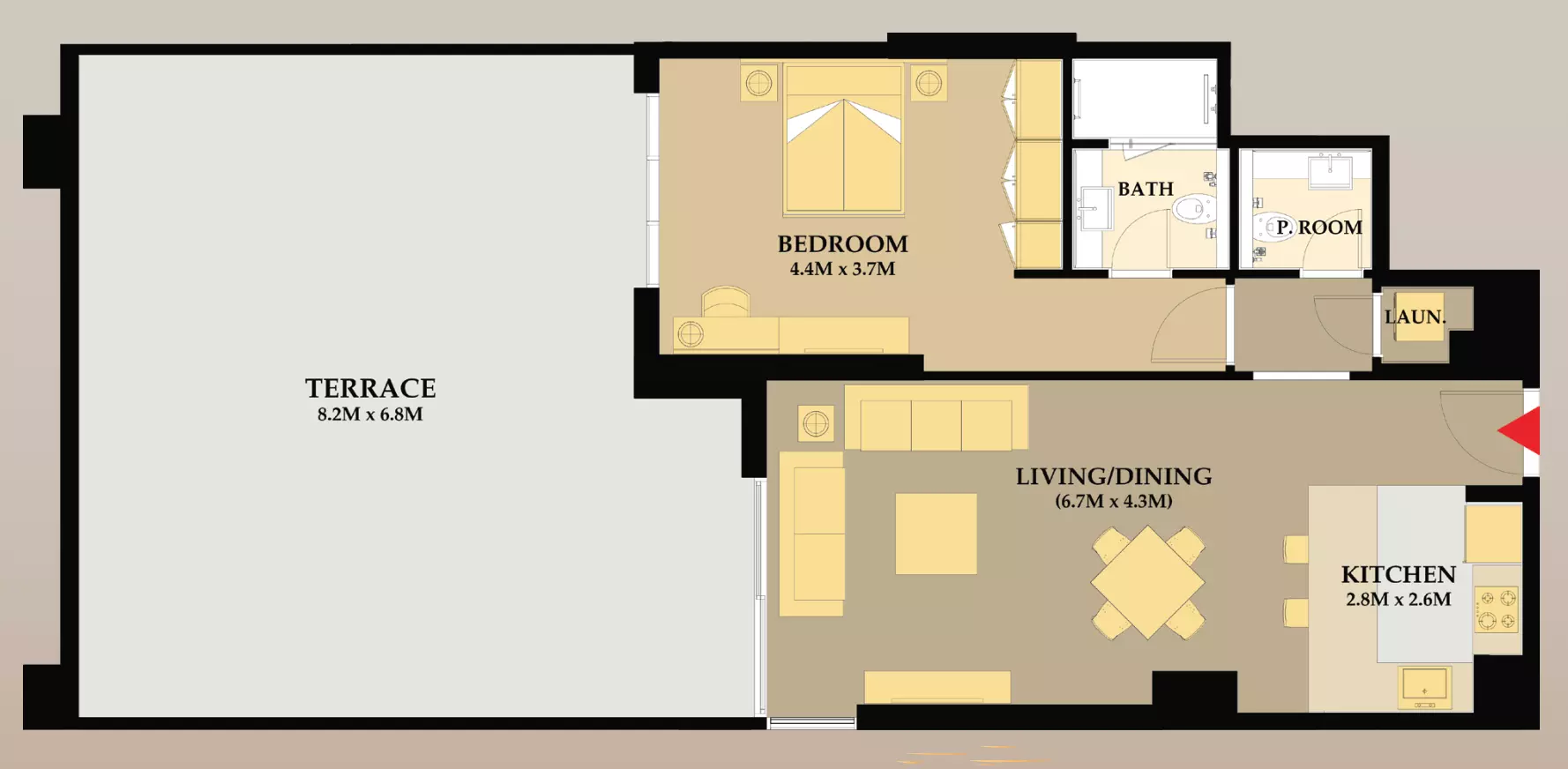 صورة مخطط ارضية الوحدة