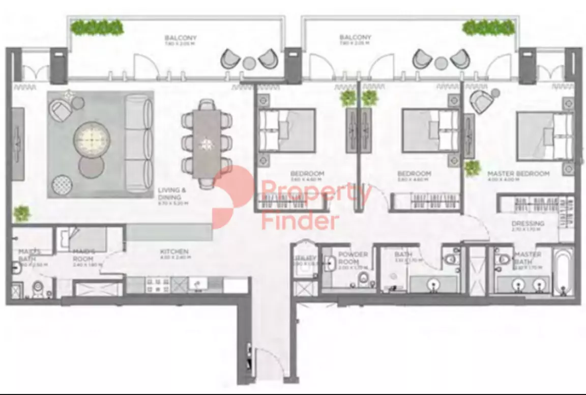 Celadon City Walk By Meraas B3-Type A2, 3 beds