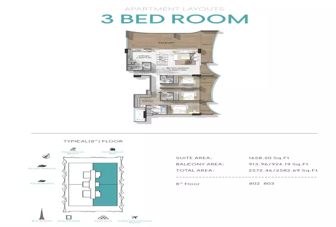 Nautis Residences — 3BR floor plan
