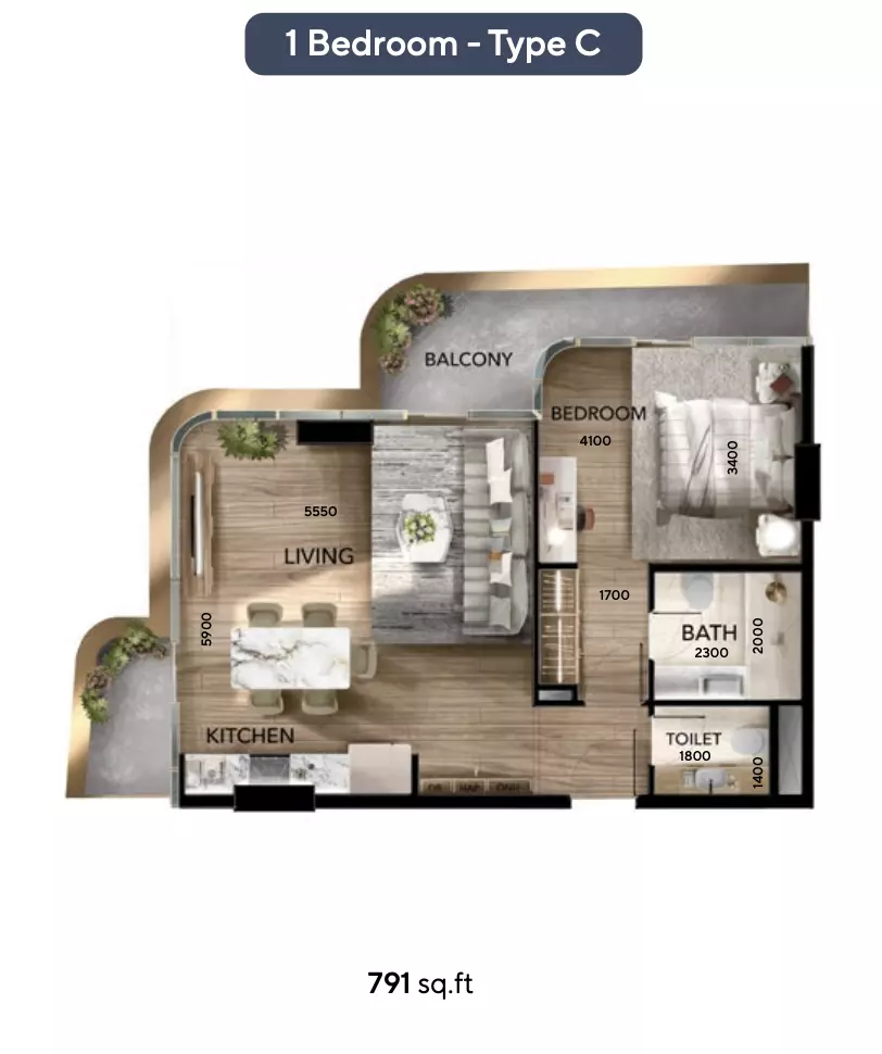 صورة مخطط ارضية الوحدة