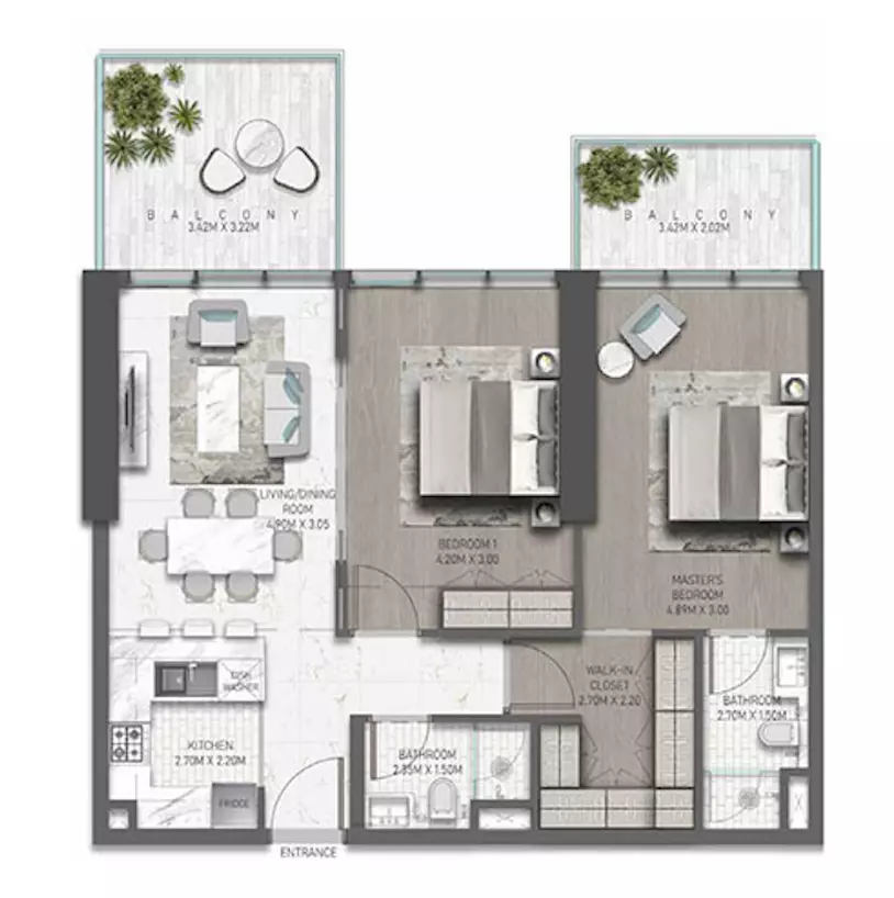 Golf Greens Type 19 -1, 2 beds