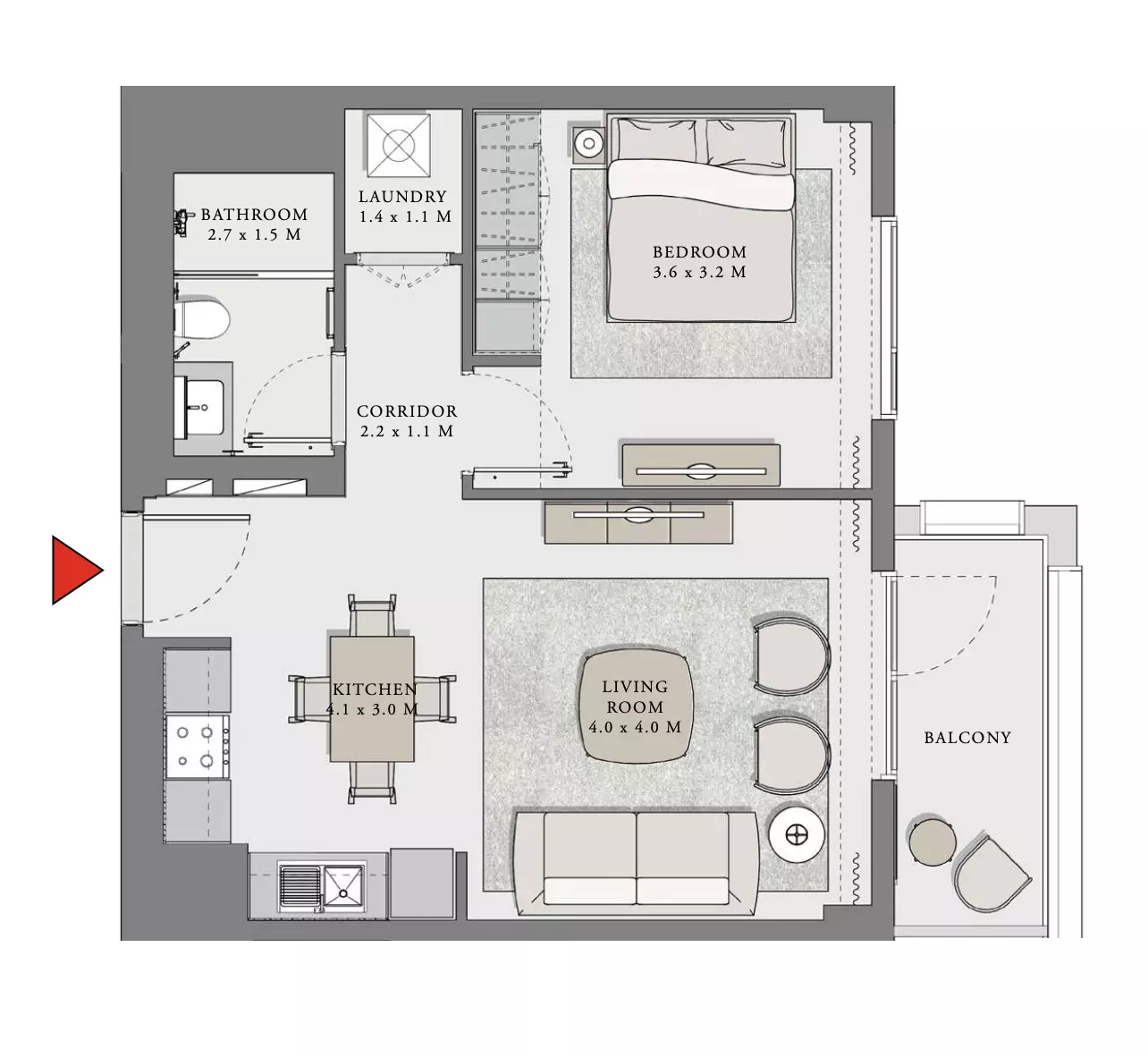 Creek Beach Lotus Unit 04, Level 02-06 Building 1, 1 bed