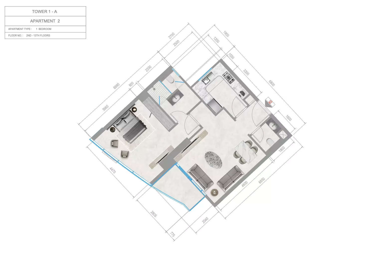 صورة مخطط ارضية الوحدة