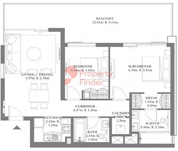 Seagate Type 13A Building 4 Unit 2,5 Level 1, 2 beds