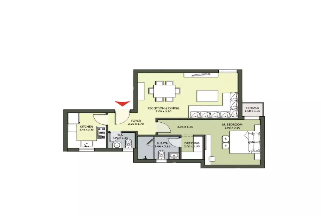 صورة مخطط ارضية الوحدة