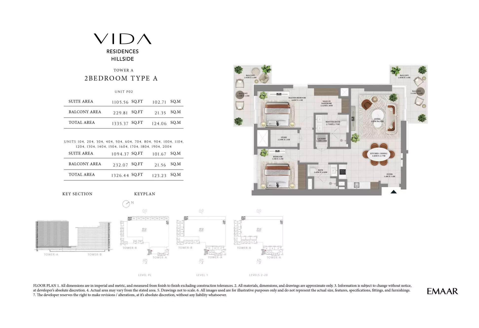 Vida Residences Hillside Type A-2-204, 2 beds