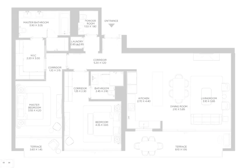 Rixos Phase 2 By Nakheel B2-Type D, 2 beds
