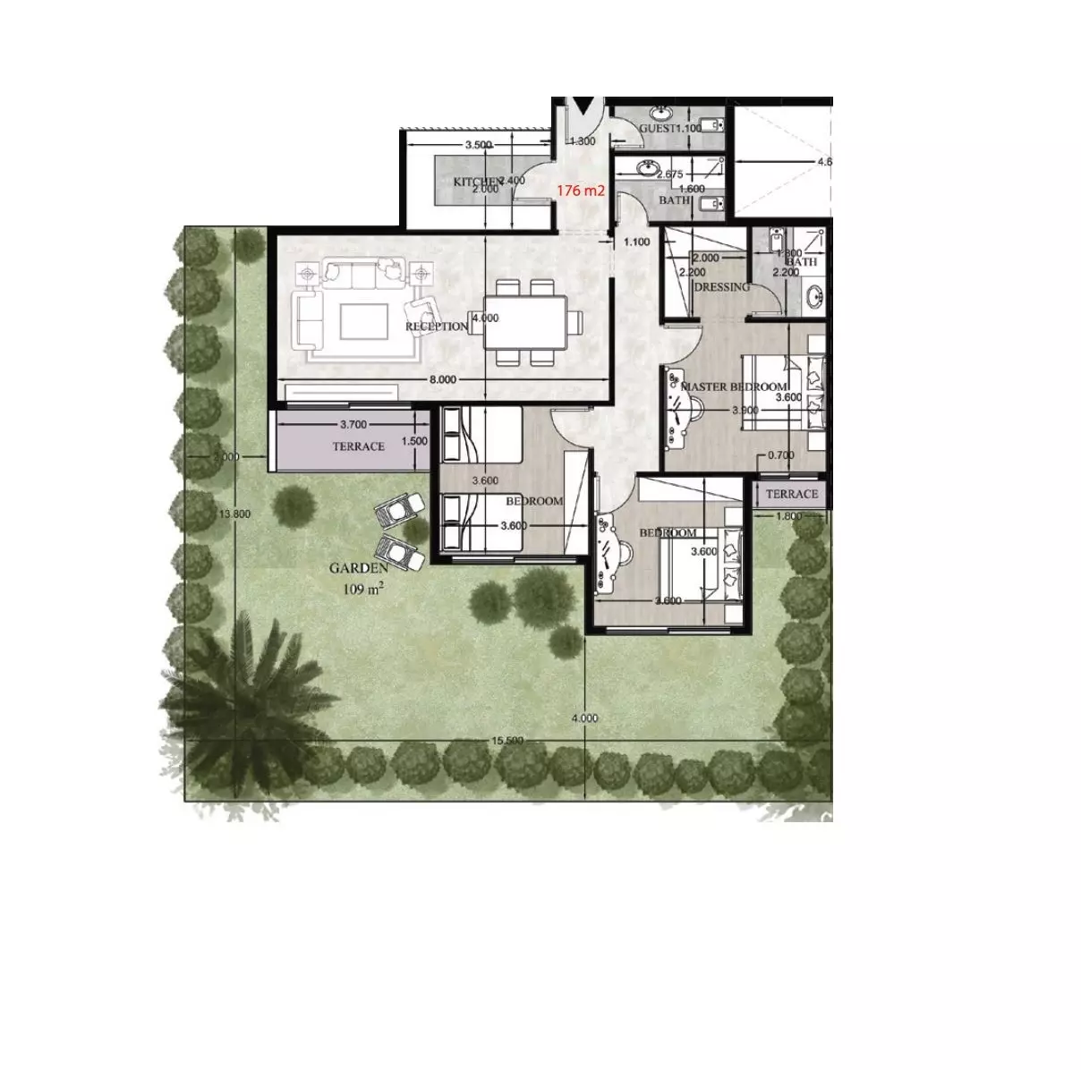 صورة مخطط ارضية الوحدة