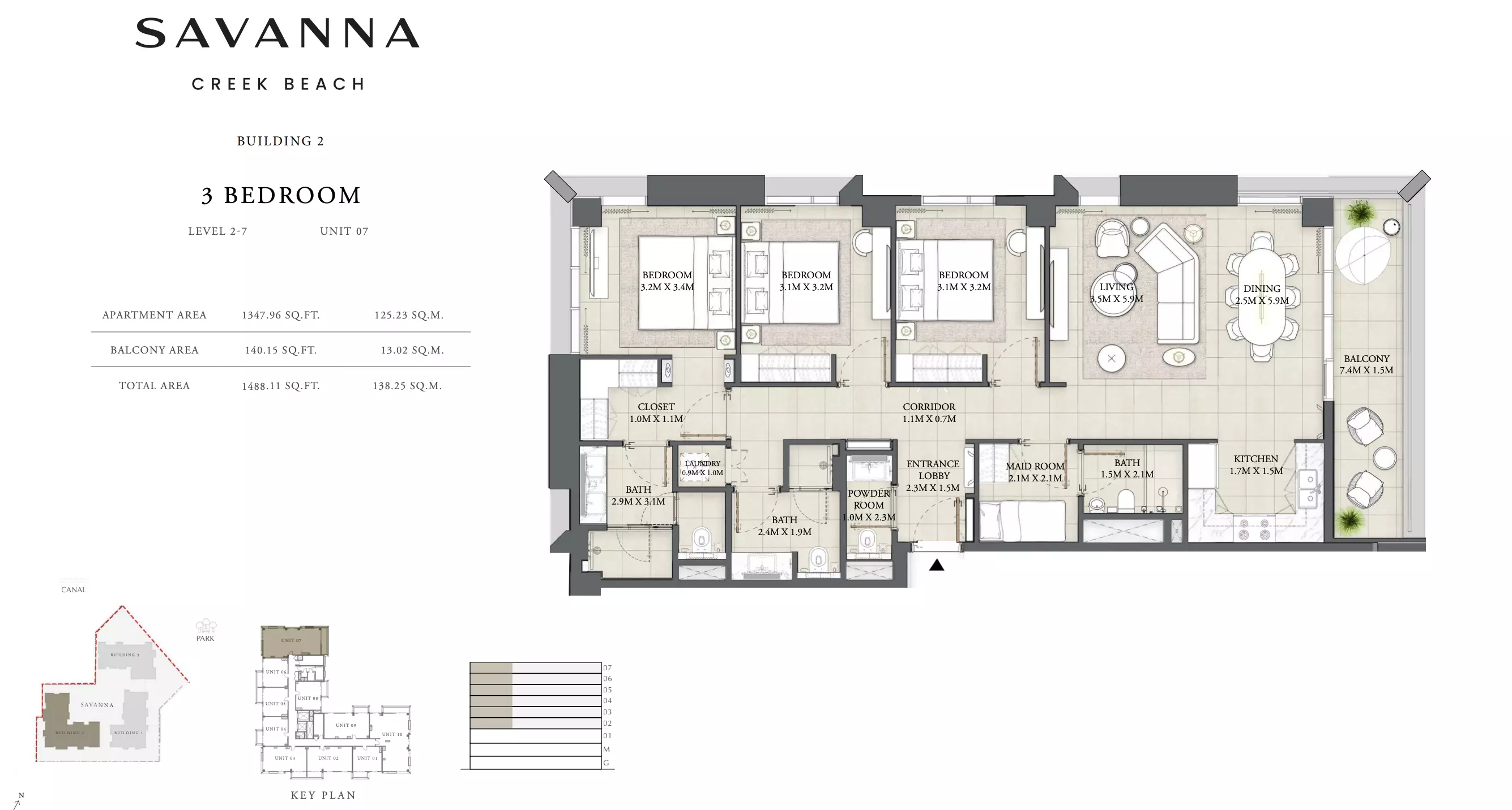 Savanna Level 2-7 - Unit 07, 3 beds