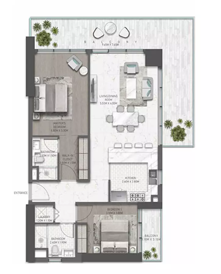 Golf Greens Type 17, 2 beds