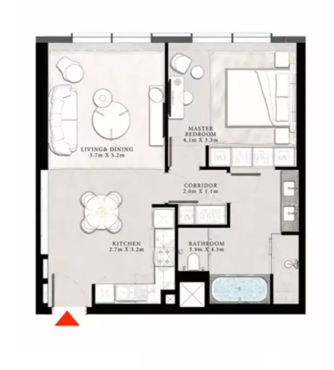 St Regis The Residences T2-Type D, 1 bed