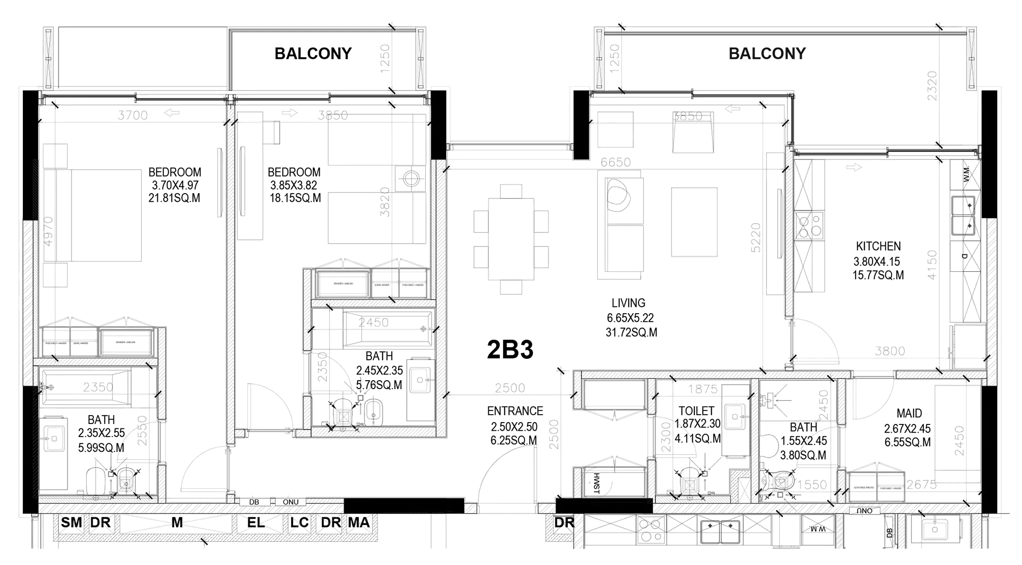 Sealine Residence - Type A Floor Plan