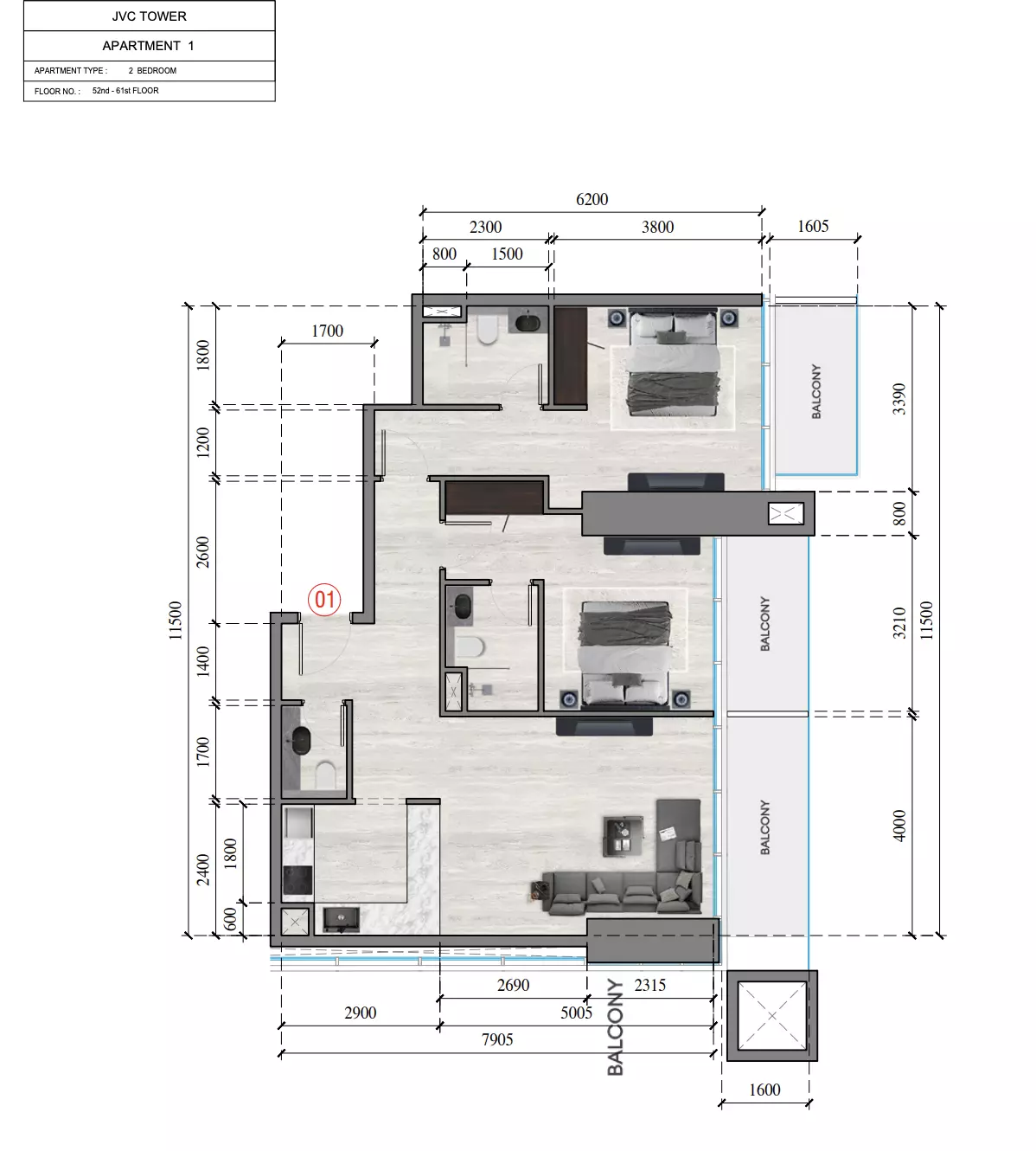 Unit floor plan image