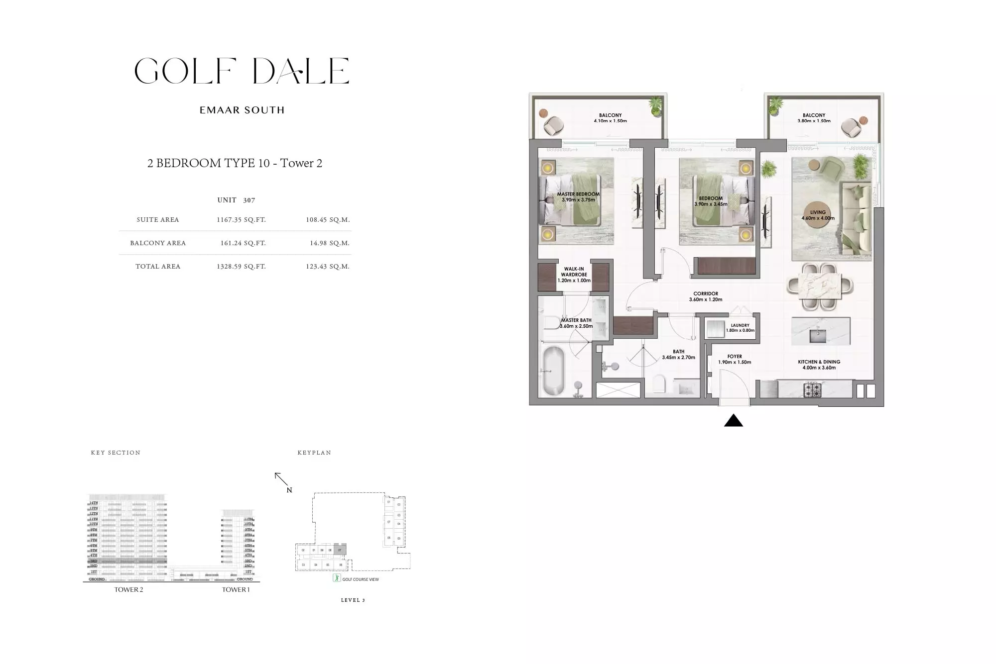 Golf Dale Type 10-Tower 2, 2 beds
