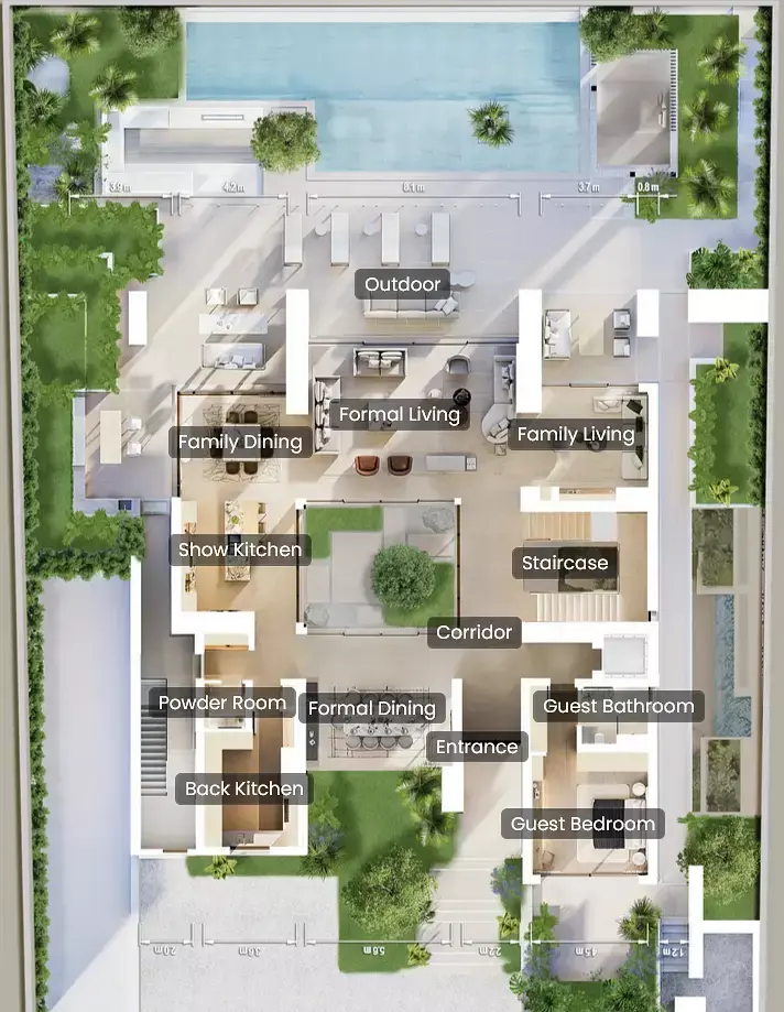 صورة مخطط ارضية الوحدة