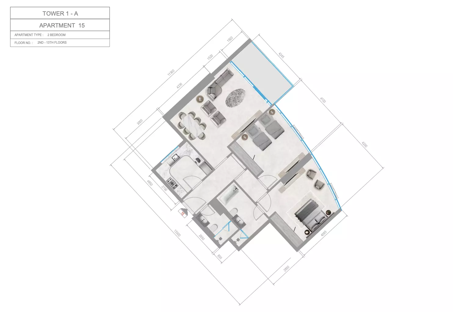 صورة مخطط ارضية الوحدة