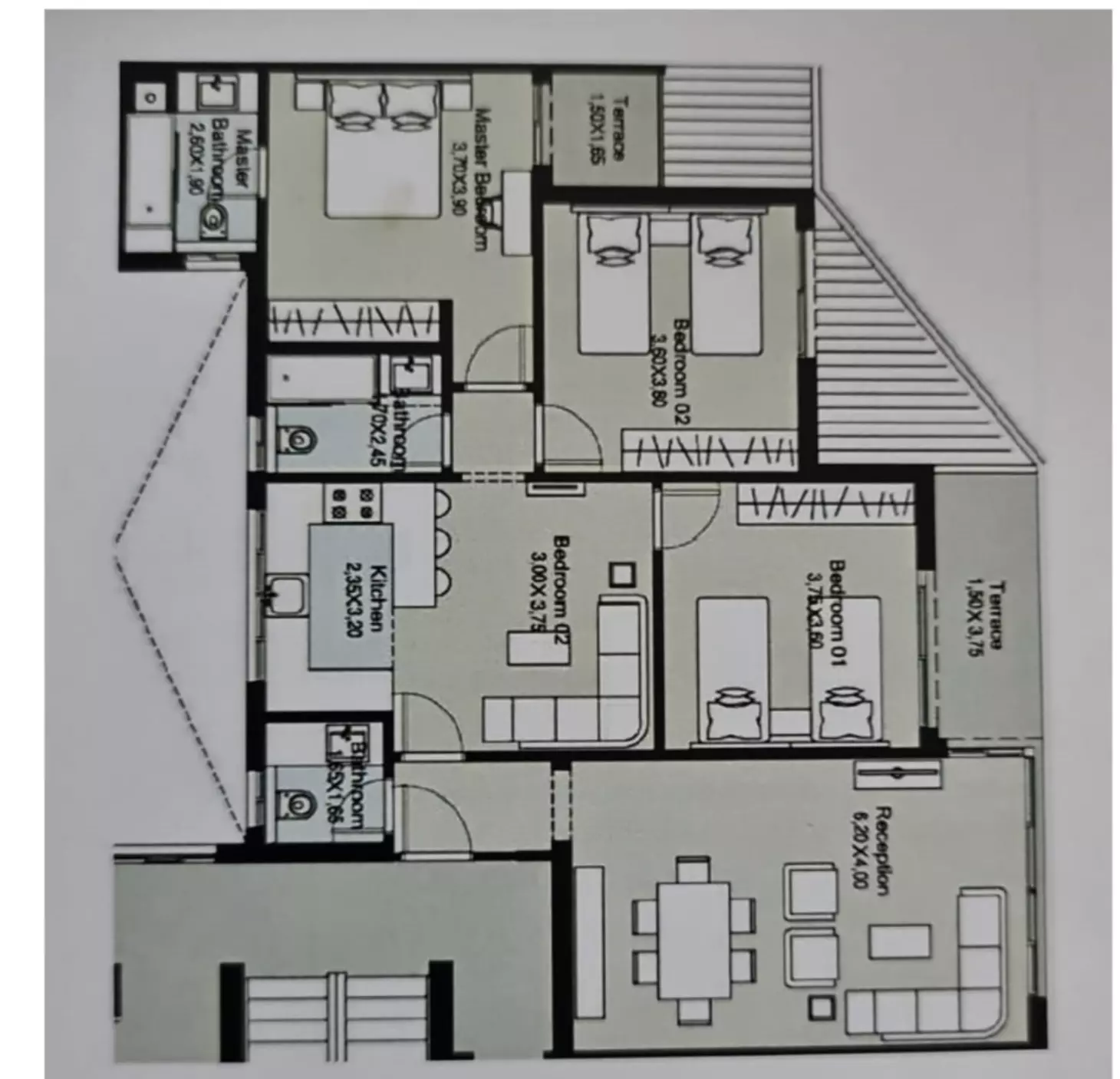 صورة مخطط ارضية الوحدة