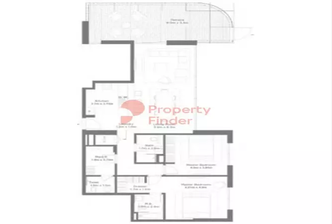 South Bay Residences — 2BR floor plan