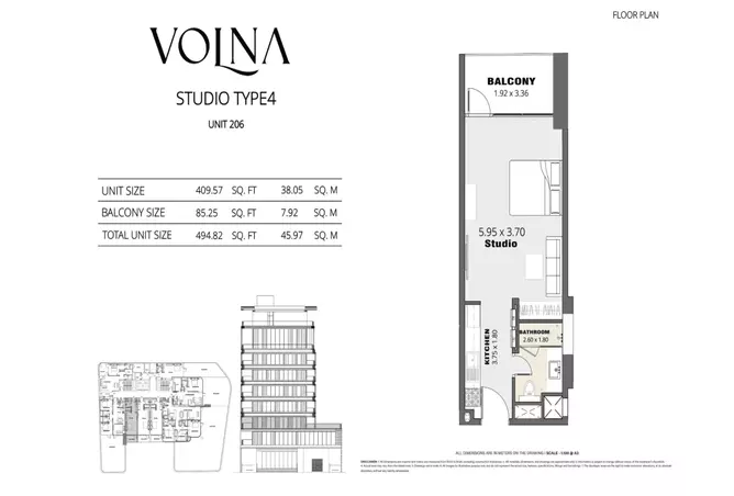 Volna By Kasco — Studio floor plan