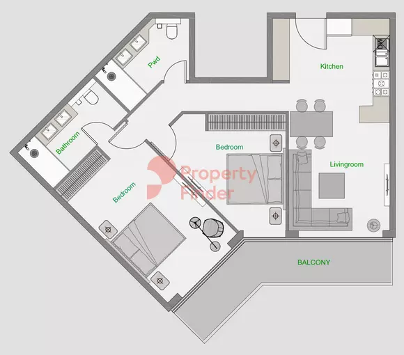 The Central Downtown - Type 1 ,Tower D Floor Plan